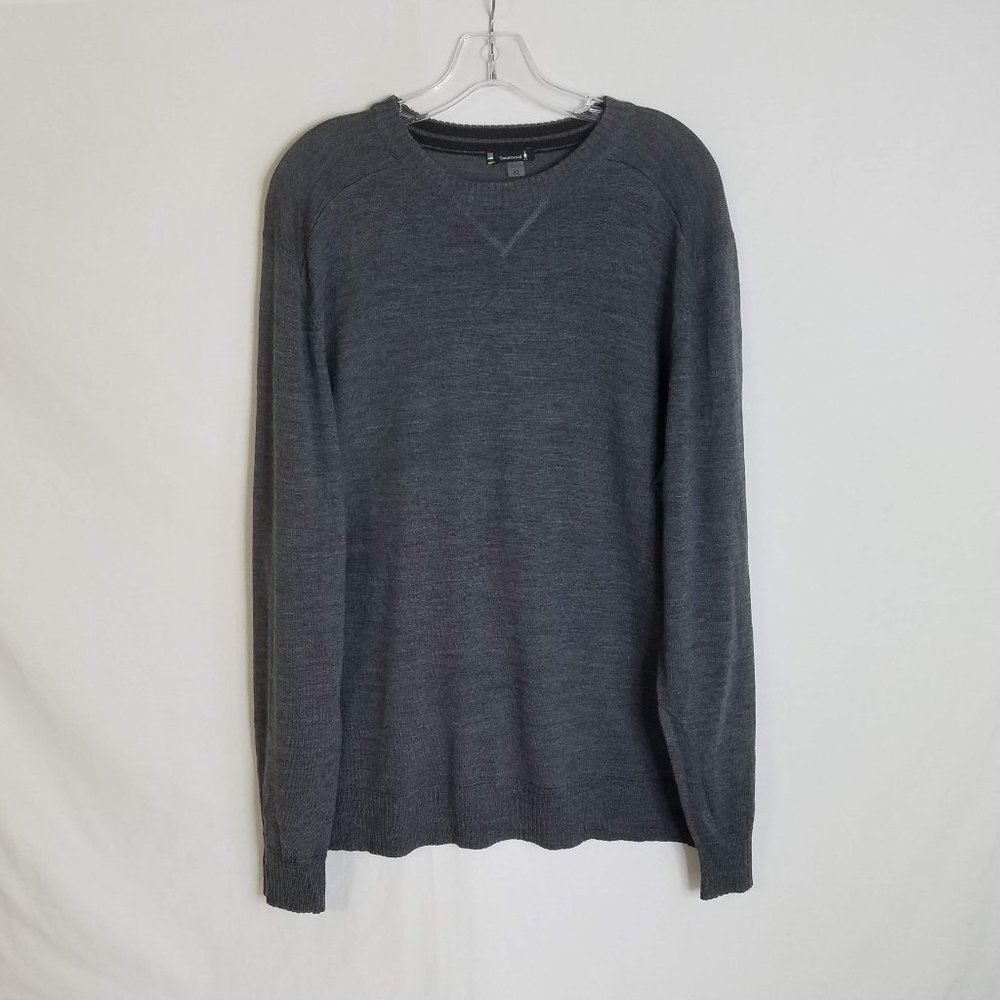 Smartwool Merino Wool Gray Crew Neck Sweater Mens Size XL
